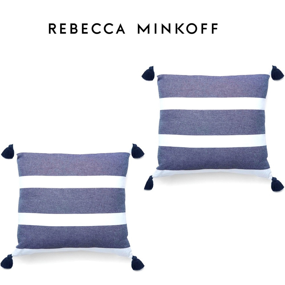REBECCA MINKOFF (2) Tassel Throw Pillows